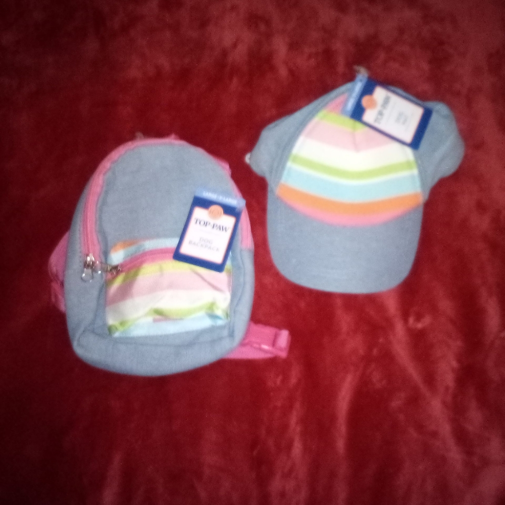 😛 Dog backpack & hat - Picture 3 of 4
